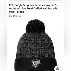 Fanatics Black Women's Knit Hat with Pom